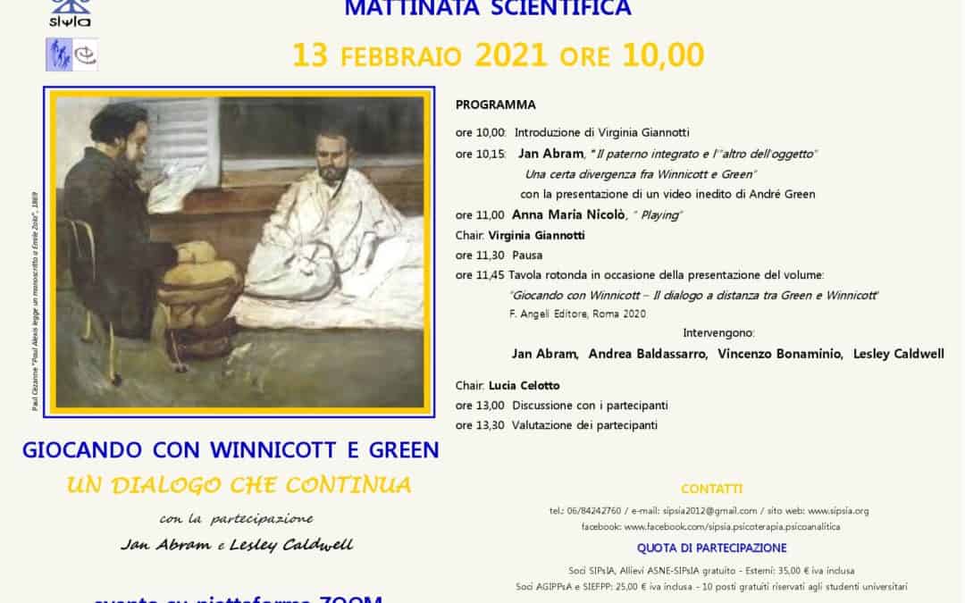 Mattinata scientifica “Giocando con Winnicott e Green. Un dialogo che continua”
